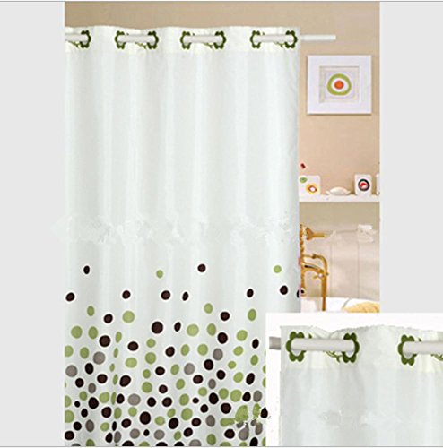 CAIYUN Cortina de Ducha Cortinas poliéster Mildewproof Resistentes Anti-bactéries épaissis Equipo de Cuarto de Baño (180 * 180 cm), 1, 180*180 cm
