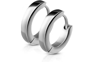 Slim Hoop Earrings by Bungsa®, Silver, Gold, Rose Gold, Unisex