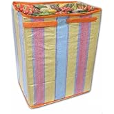 S&uuml;per Sağlam Naylon &ouml;rg&uuml;l&uuml; Tel Pazar Arabası &Ccedil;antası h=50-39x26cm Kir Tutmaz, Yıkanabilir, Yırtılmaz