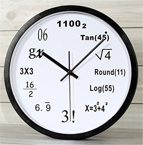 AIZIJI Wall Clock mathematical formula Tech digital fashion creative art mute clock wall clock, 30cm