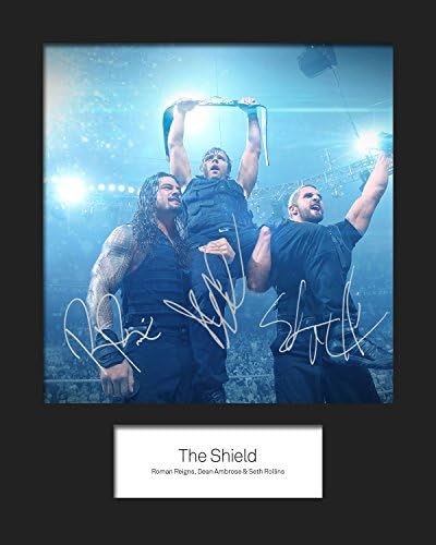 THE SHIELD WWE #3 Signed Mounted Photo 10 x 8 Print