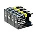 Produktbild LS 4 Patronen für Brother LC-1240BK black Schwarz je 30ml, kompatibel zu LC-1280XLBK