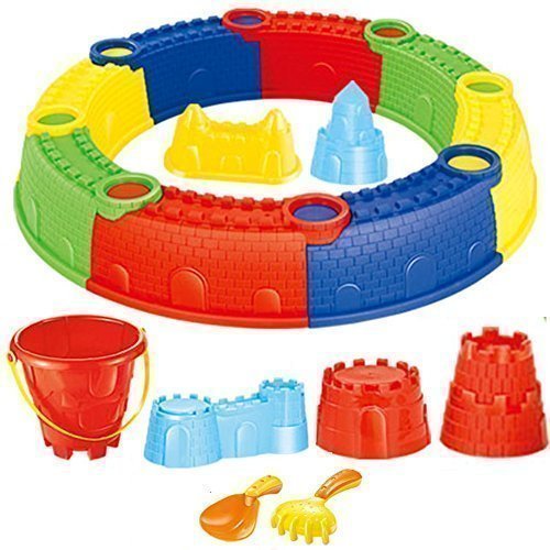 INTERLOCKING LARGE ROUND OUTDOOR GARDEN SAND BALL PIT MOULDS BUCKET TOY PLAY SET