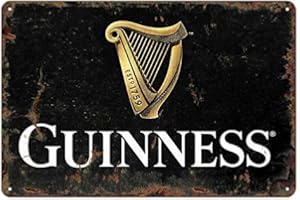 ASHER Guinness Metal Signboard Retro Bar Tiki Bar Home Cafe Montaggio a Parete Birra Retro Club Nostalgic Art Metal Targa in Metallo Beer Club Dimensioni 20cm*30cm (8inch * 12inch)