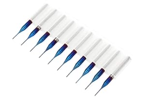 HILILAND 10pcs fresa a punta di tungsteno fresa a spirale rivestita blu punte del router fresatrice taglierina punta da trapano cnc frese rotative strumento(0.5mm)