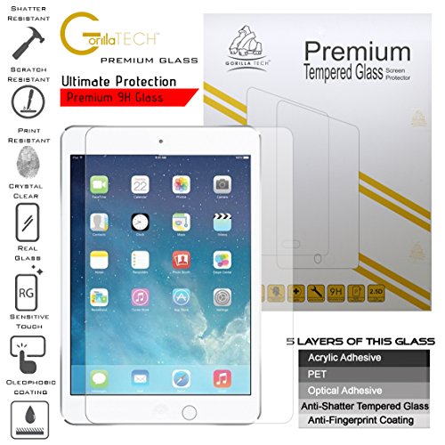 Gorilla Tech 3 Pack Screen Protector for iPad Pro 11 Inch 2nd and 1st Generation Tempered Glass Invisible Shield Compatible 9H Hardness Anti Scratch Shatter proof Resistant Full Edge Cover Film