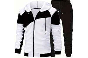 seiveini Ensemble Homme Jogging Survetement 2 Pièces Tenue de Sport Outfit Automne Hiver Sweat Veste à Capuche et Pantalon Longue