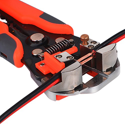 Kuman Industrial Tools 8-Inch Self-Adjusting Automatic Wire and Cable Stripper Cutters Crimper Stranded Wire Cutting for Industry P8100 - 5