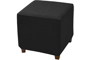 Meigeh pall överdrag kvadratisk ottoman skyddsöverdrag dammtät pallöverdrag pufföverdrag jacquard
