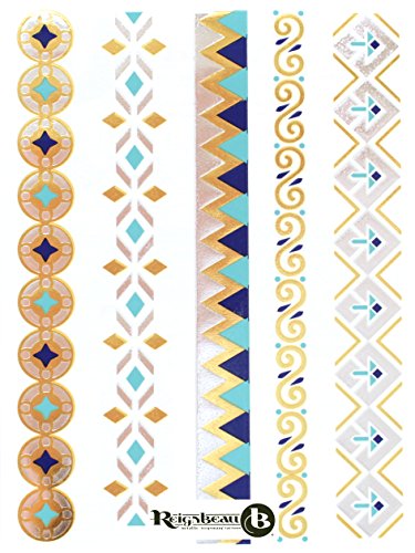 Beautiful Glow in the Dark Metallic Temporary Tattoos (Various Designs) by ReignBeau B (Glow in the Dark Bracelet 2)