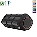 Produktbild Drahtloser Bluetooth Lautsprecher, elecfan 2 in1 IP64 10W wasserdichter Bluetooth Lautsprecher + 7000mAh Power Bank Portable V4.0 Stereo Lautsprecher mit High Definition Sound Qualität & Superior Bass, Sensitive Touch, Freisprechen für Anrufe für iPhone, iPod, iPad, Samsung, Echo , LG und andere (Schwarz)
