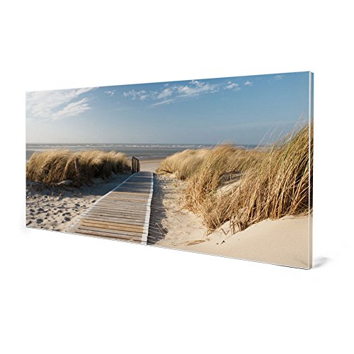 banjado – Pinnwand Magnettafel weiß 78cm x 37cm quer mit Motiv Dünen - 4