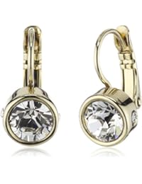 Dyrberg/Kern Vanity-Mondo - Pendientes de bañado en oro con cristal swarovski con cierre de palanca