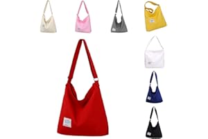 JASMEKO Sac a Bandoulière en Toile pour Femme Grand Fourre-Tout Sac de Plage À Bandoulière avec Fermeture Éclair Sacs de Voyage de Travail Décontracté Sac a Provisions en Coton