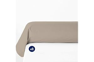 HOME LINGE PASSION Home Passion 61351 2-er Pack Kissenhüllen-Nackenrolle Baumwolle beige 185 x 85