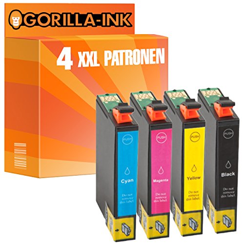 Gorilla-Ink® 4x Patrone XL 29XL GI2991-GI2994 kompatibel für Epson Expression Home XP-435 XP-432 XP-442 XP-445