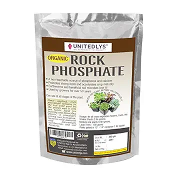 Unitedlys Organic Rock Phosphate Essential Fertilizer All Purpose Crushed Powder for Fruiting and Flowering Plants (880 gm)