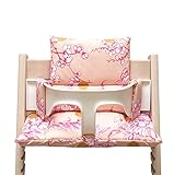 Blausberg Baby - Sitzkissen Kissen Set Polster (PU-beschichtet) für Stokke Tripp Trapp Hochstuhl - Cherry Blossom Rosa Pink Gold Blausberg Baby - Sitzkissen Kissen Set Polster (PU-beschichtet) für Stokke Tripp Trapp Hochstuhl - Cherry Blossom Rosa Pink Gold