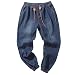 Produktbild Geili Skinny Jeanshose übergröße Herren Modern Gummizug Lang Jeans Hosen Herbst Freizeit Strech Denim Baumwolle Hose Vintage Used Basic Regular Fit Arbeitshose