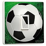 Football Light Switch Stickers green soccer game ball vinyl decal cover skin decal
