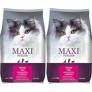 Maxi Persian Adult(+1 year) Dry Cat Food, Ocean Fish, 1.2kg (BUY 1 GET 1 FREE)