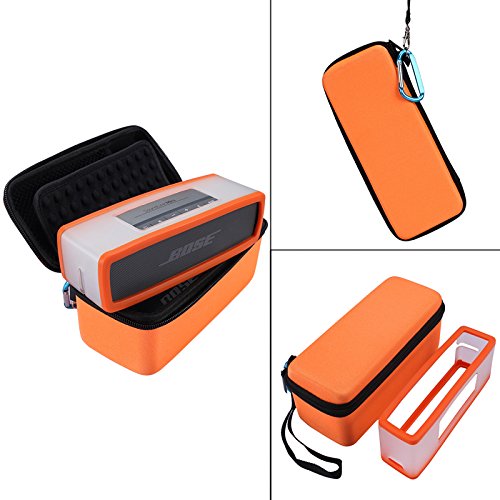Nicecool custodia rigida da viaggio per Bose Soundlink Mini I e mini II, adatto al cavo del caricatore Orange