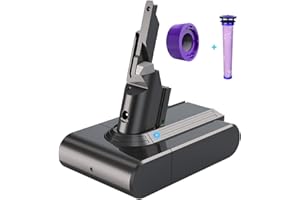YABER Akku 21.6V 6000mah für Dyson V7 Trigger, V7 Motorhead Pro, V7 Fluffy, V7 Mattress, V7 Animal SV11 Ersatzakku Staubsauger Batterie mit Vorfilter und Nachfilter