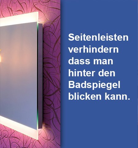 Bricode Süd Wandspiegel, Badezimemrspiegel mit LED Beleuchtung 80x60cm Tower Badspiegel warmweiß (C/96/60) - 8