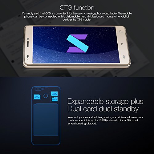 Cubot H3 4G Smartphone LTE Ohne Vertrag mit 6000mAh Super Akku,OTG Funktion,Fingerabdruck-Scanner,Dual RÃ¼ckkamera Dual SIM,Android 7.0,3GB RAM+32GM ROM,ACC Lautsprecher,Bluetooth 4.0/GPS/WiFi (Gold)