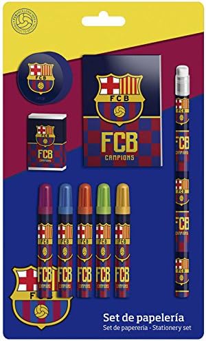 Futbol Club Barcelona Stationery Set 9 Pieces (CYP Imports gs-408-bc)