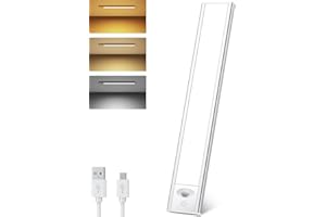 TNMOO Under Cabinet Kitchen Lights 32CM, 84LED Motion Sensor Lights Indoor Rechargeable Cupboard Lights, AUTO/ON/OFF, Dimmable Wireless Wardrobe Lights Motion Sensor for Kitchen, Closet, Stair, Bedroom