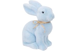 Talking Tables Artificial Grass Bunny Easter Table Decorations Centrepiece (10") Moss Rabbit Figure | for Kids Birthday, Mad Hatter Tea Party, Alice in Wonderland Themed Party Prop, Blue 25cm x 25 cm