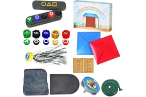 Usper Gonggi Korean Game, 3D Verschlimmerung Gonggi Spiel, Gong-Gi, Jebi Chagi, Biseokchigi, Paeng-Y, Ddakji Gonggi Stones FüR Alle Altersgruppen Hand-Auge Koordinationstrainingsspielzeug (E Set)