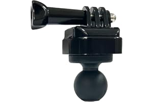 Higatful Adaptador de montaje de bola de 1 pulgada para Insta360 con base de liberación rápida para GoPro, compatible con soportes de cabeza de bola RAM, brazo de doble enchufe tamaño B