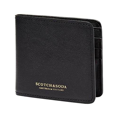 Preisvergleich Produktbild SCOTCH & SODA Classic Leather Billfold Wallet Black