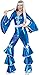 Price comparison product image Smiffys Women's 1970's Dancing Dream Costume, Lace up Jumpsuit, 70s Disco Fever, Size:S, Coulour: Blue, 41159