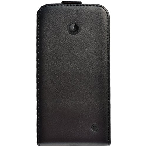 Slabo Flip Case Cover für Nokia Lumia 630 / 635 – TOP QUALITÄT – schwarz | black - 4