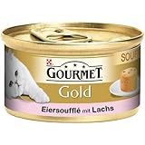 Gourmet Gold Soufflé Lachs Katzenfutter 12x85g von Nestle