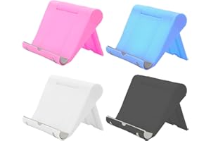 DORART HOME 4 soportes para teléfono móvil de mesa, soporte para teléfono de escritorio, soporte para teléfono móvil, antideslizante, apto para todos los tipos de teléfonos móviles y iPad.