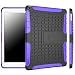 Produktbild iPad 6 / iPad Air 2 Hülle, Dual-Layer 2 in 1 Weicher TPU + harter PC Rüstung Cover [Anti Schock] [Ganzkörperschutz] [Anti-Kratzer] Bumper Back Case mit Ständer für iPad 6 / iPad Air 2 (Viola)