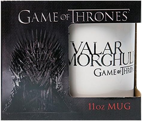 EVORYS 'Game Of Thrones' Royalty Theme Mugs High Quality Coffee Tea Stoneware Mug with Game Of Thrones Designs Perfect for Gift- Special Designs Variations with Printed Card Box (Valar Morghulis)