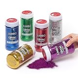 250 g por agitador. Baker Ross Botes grandes de purpurina (Paquete de 6) Para decorar tarjetas, collages y manualidades