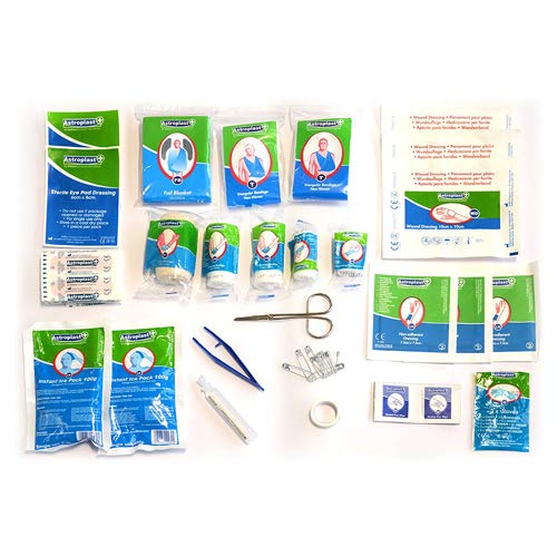 90-Piece-Premium-Kit-Includes-Eyewash-2-x-Cold-Ice-Packs-and-Emergency-Blanket-for-Home-Office-Car-Caravan-Workplace-Travel-Astroplast-First-aid-Kit-Bag