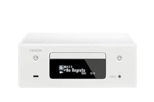 Denon CEOL-N10 Audio Receiver with CD Player, HiFi Amplifier for TV Sound, Bluetooth, 2x Optical Input, Google Assistant / Siri / Alexa Compatible, Music Streaming, HEOS Multiroom - White