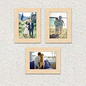 ArtzFolio Wall Photo Frame D437 Natural Brown 4x6inch;Set of 3 PCS