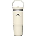 Stanley IceFlow Stainless Steel Tumbler with Straw, Vacuum Insulated Water Bottle for Home, Office or Car, Reusable Cup with Straw Leakproof Flip (Cream)