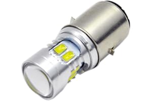 Ruiandsion 1 pz BA20D Lampadina faro LED DC 6V Super Bright 5730 12SMD Chipset LED Lampadina faro moto a fascio basso alto, 6000K Bianco