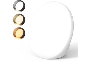 AUINSKY Lampe de Luminothérapie du jour 10 000 Lux -avec Couleurs de Lumière, Luminosités et Réglages de Minuterie Réglables, Sans Clignotement [Classe énergétique F]