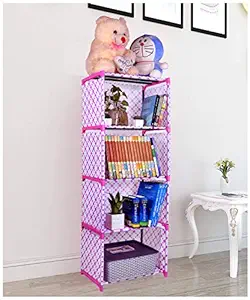 Glancestore Bookshelf| Storage Shelve for Books Storage Organizer| Children Book Rack| Bookcase for Home Furniture |Cabinet Shelves for Bedroom Office Living Room (Pink)