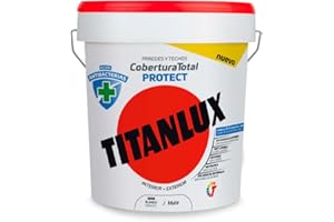 Titanlux Cobertura Total Protect pintura para paredes antibacterias Blanco 12,5L